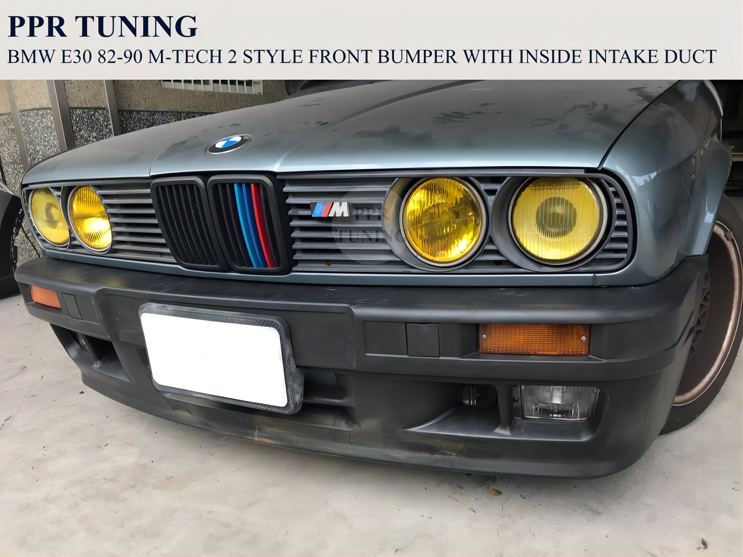 BMW E30 82-90 M-TECH 2 STYLE FRONT BUMPER WITH INSIDE INTAKE DUCT